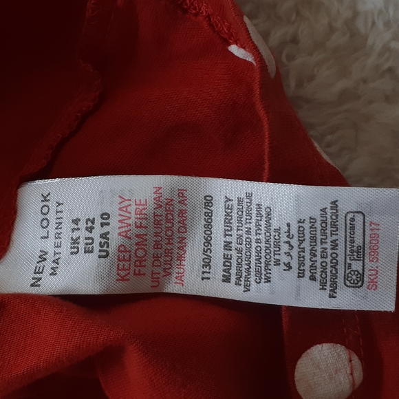 New Look Womans Maternity Orange Tee Size 10 - Picture 5 of 13